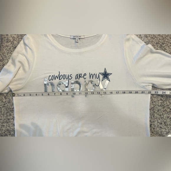 Peace Love World White Dallas Cowboys Graphic Sweatshirt Size XL - Picture 6 of 8